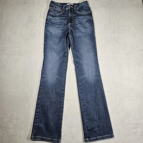 Wrangler Bespoke Bootcut Jeans 27x32.5 High Rise Lacey Jean Comfort Denim Dark - Picture 1 of 14